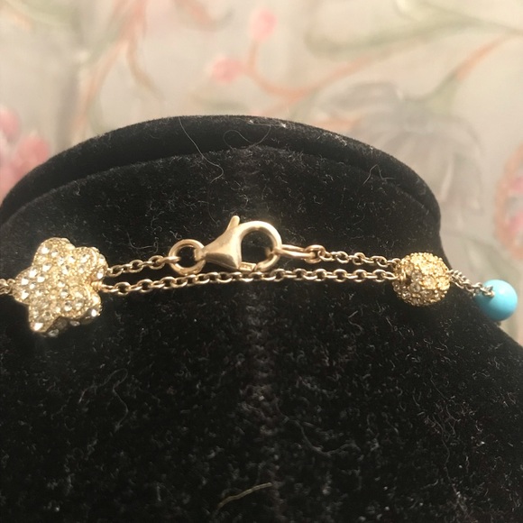 Vintage Sterling & Turquoise Satellite Necklace - Picture 7 of 11